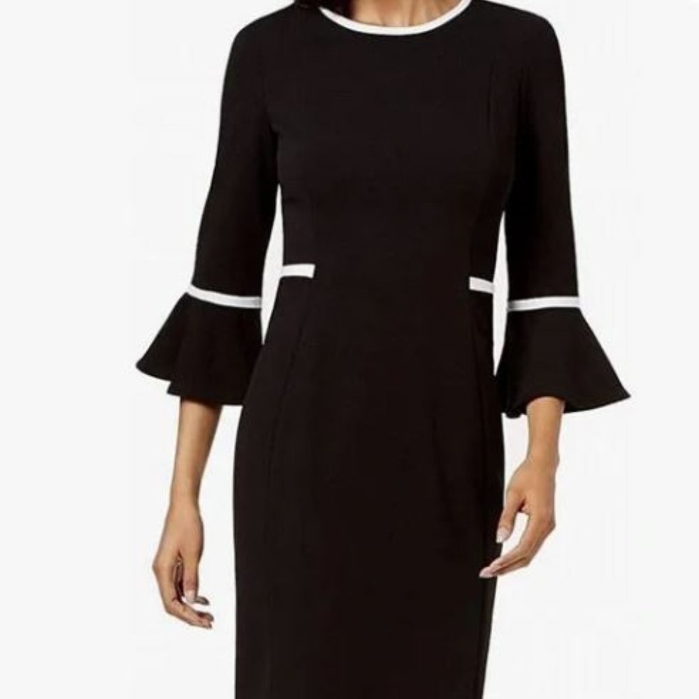 Calvin Klein Black Bell Sleeve Dress 12